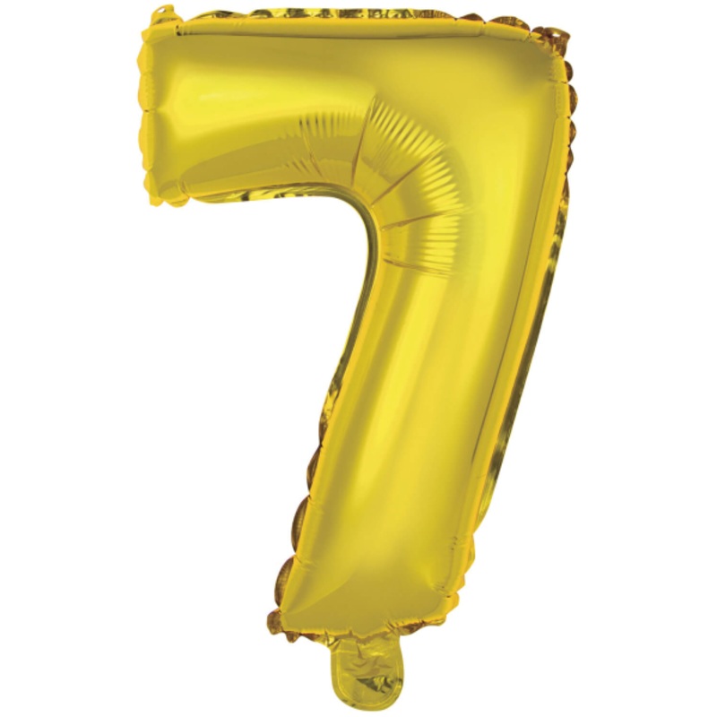 Number 7 golden foil balloon 40cm