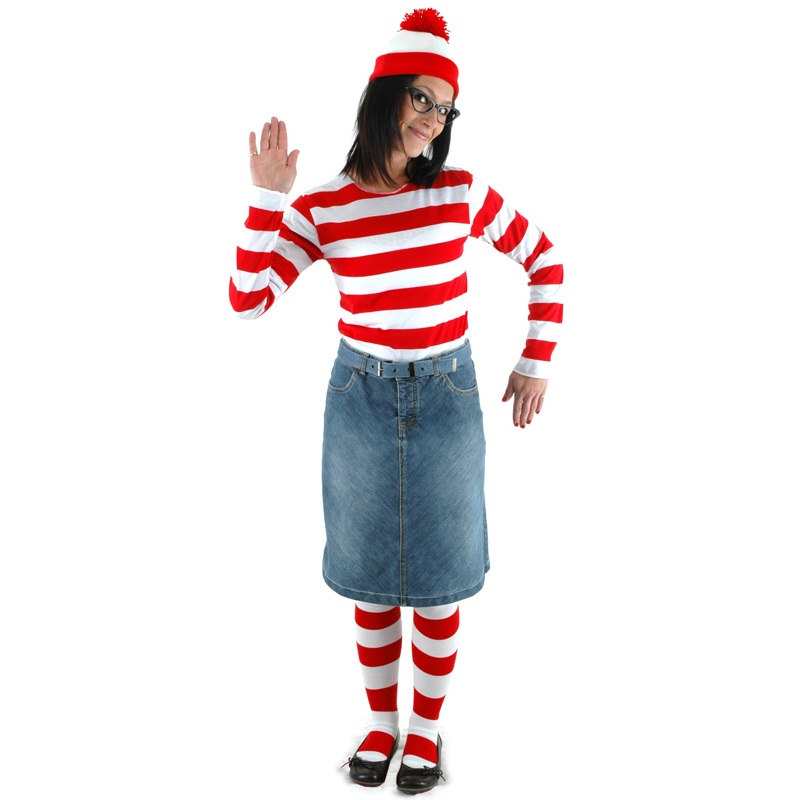 Where’s Waldo Wenda Adult Costume (L/XL) Large-X/Large