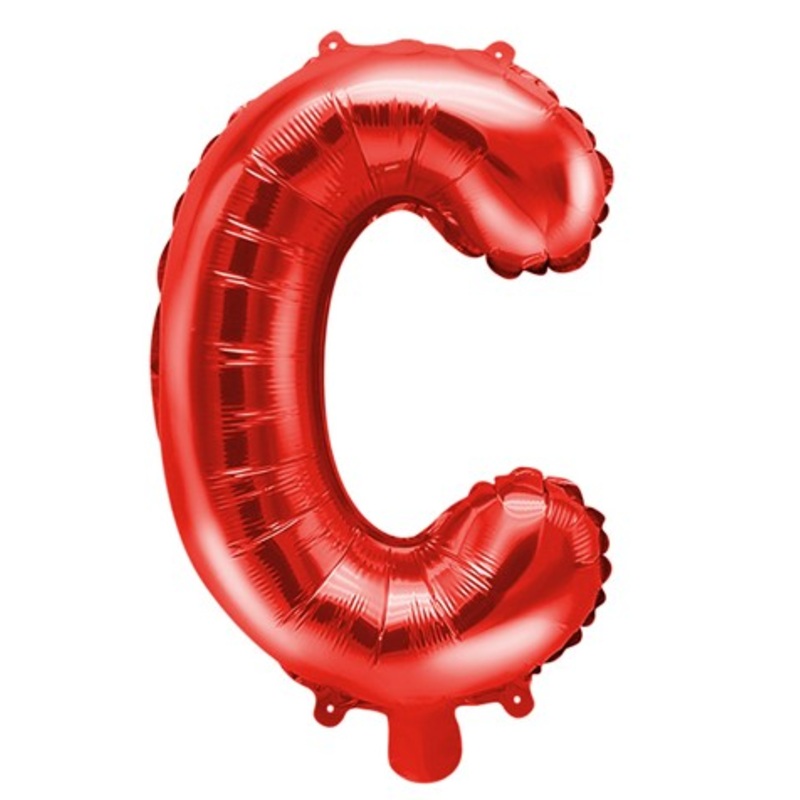 Red C letter balloon 35cm