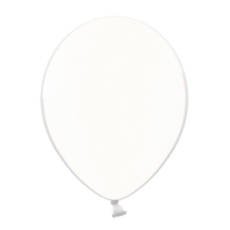 100 balloons Blanca white 12cm