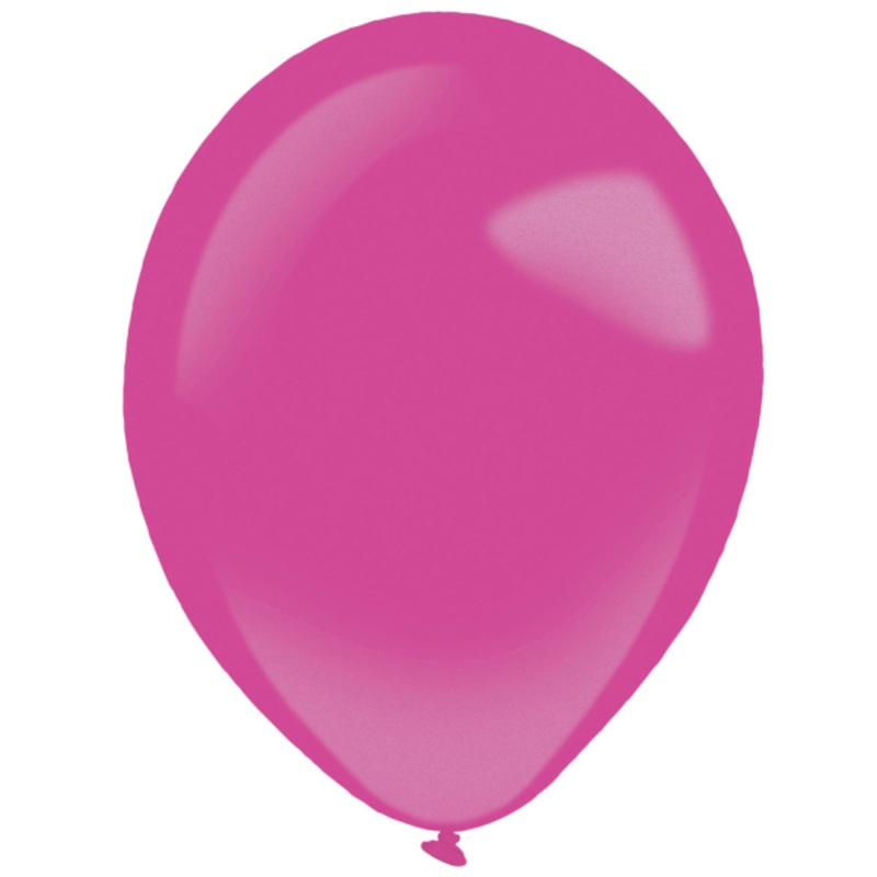100 latex balloons Metallic Hot Pink 12cm