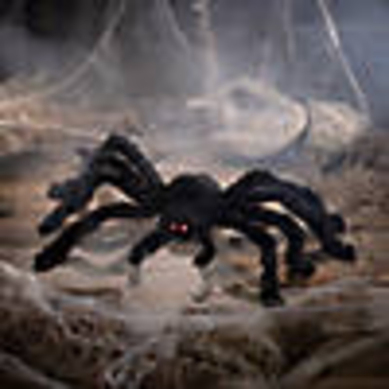 31 1/2 x 7 3/4 Light-Up Animated Walking Fuzzy Spider Halloween Decoration