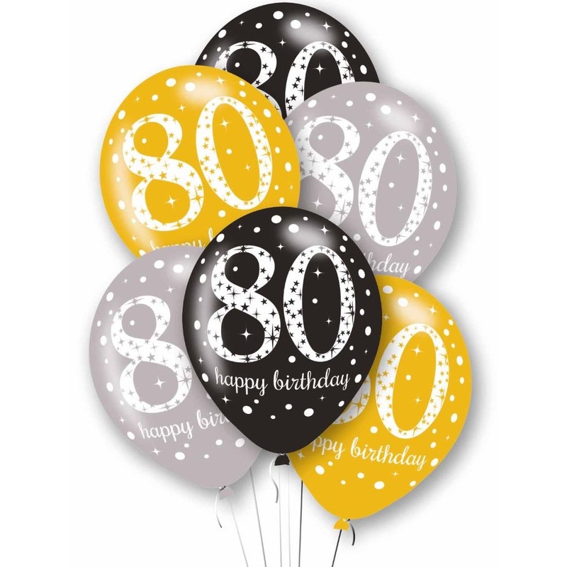 6 Glamorous 80th Birthday Balloons