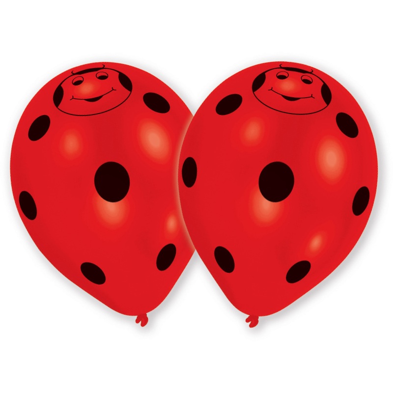 8 funny ladybug balloons