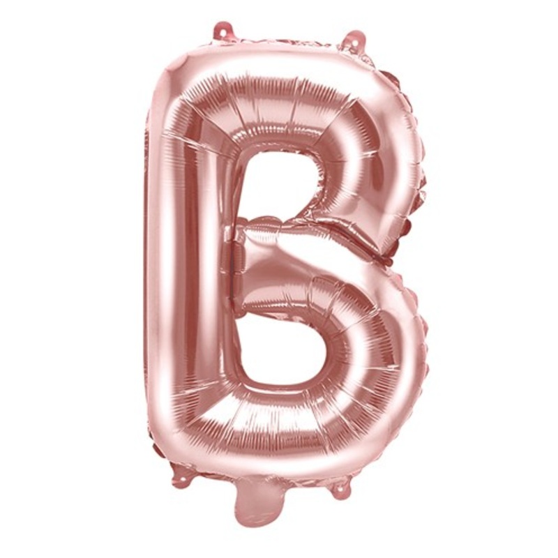 Foil balloon B rose gold 35cm