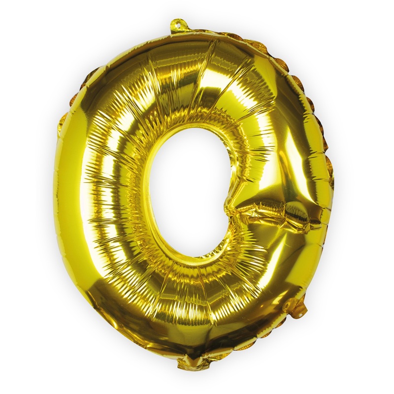 Golden letter O foil balloon 40cm
