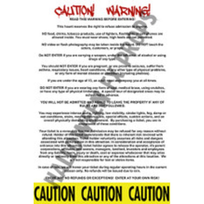 Laminated Haunt Rule Poster