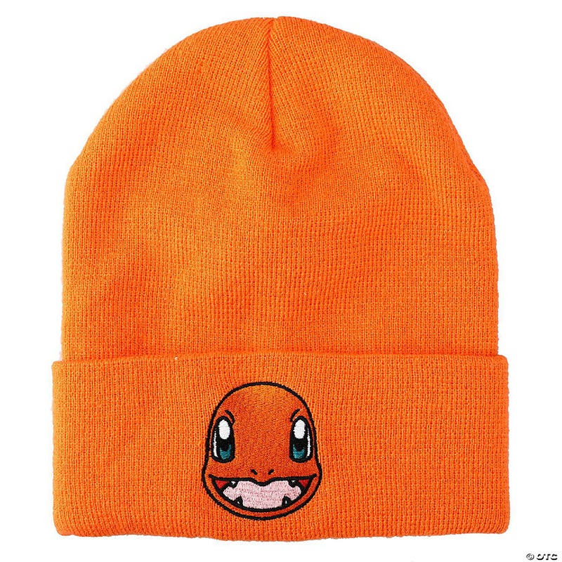 Pokemon Charmander Face Orange Cuff Beanie