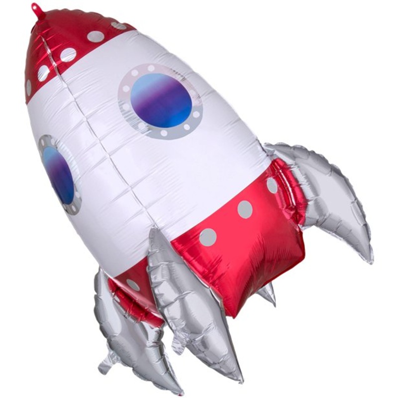 Rocket Spaceship Foil Balloon 81cm