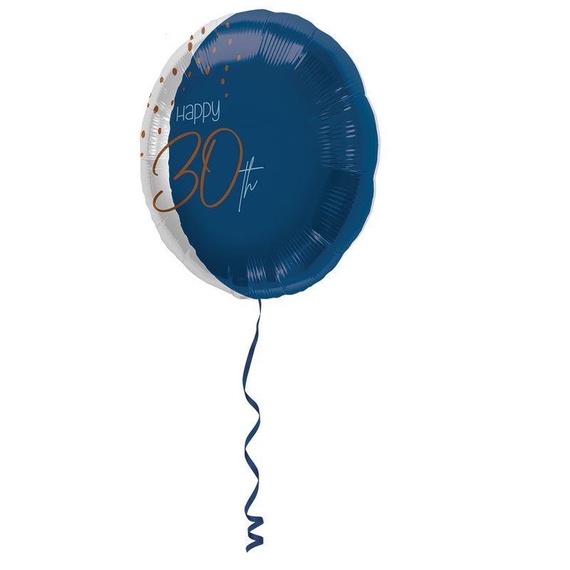 30th birthday foil balloon Elegant blue