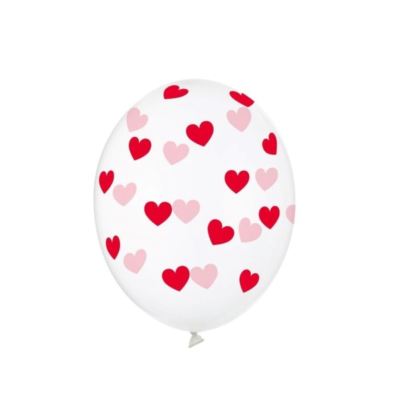 6 True Love transparent balloons 30cm