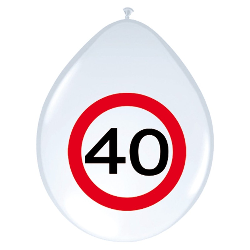 8 traffic sign 40 balloons 30cm