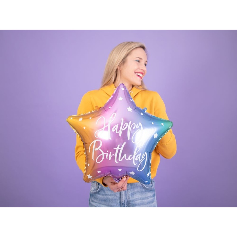 Rainbow Birthday foil balloon 40cm