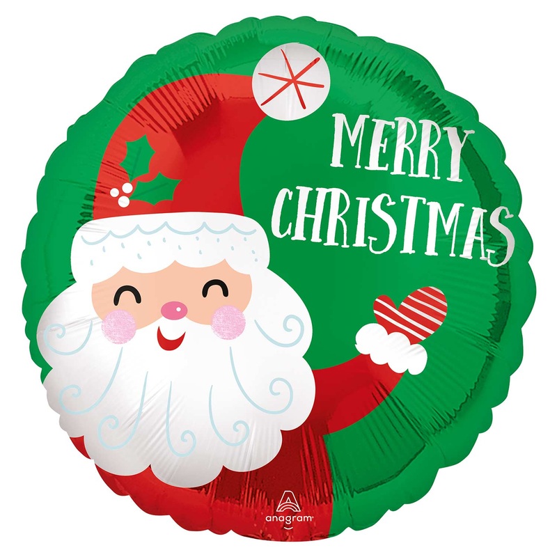 Waving Santa foil balloon 46cm
