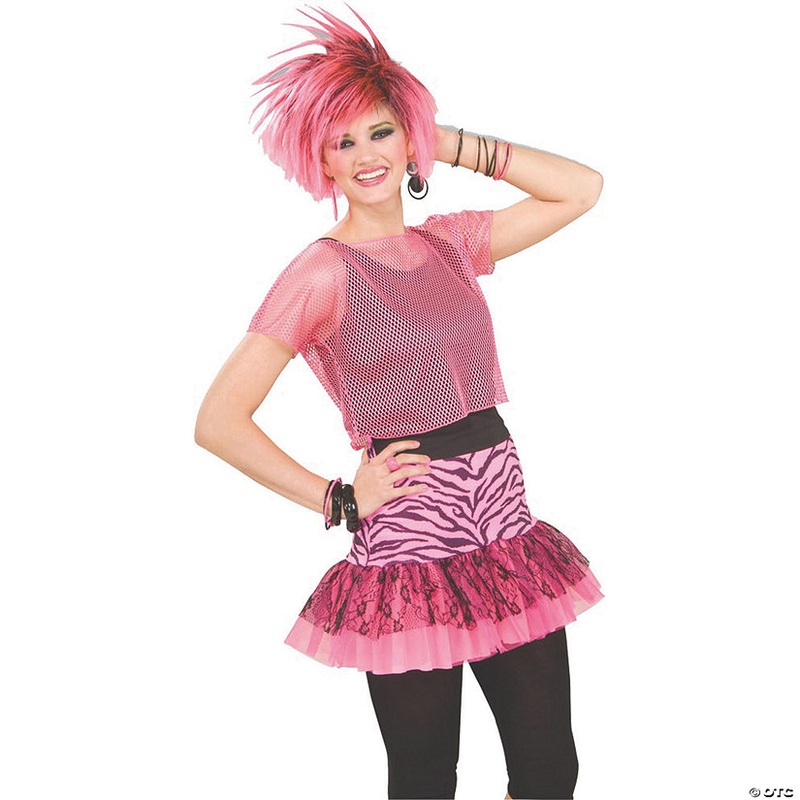 Womens Pink Pop Party Skirt Costume – Standard