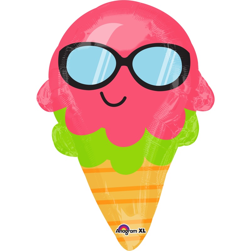 Foil balloon ice cream cone keep cool