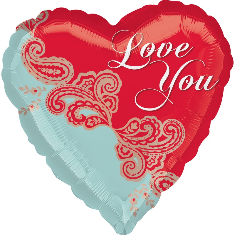 Love You foil balloon 43cm