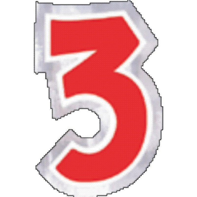 48 balloon stickers number 3