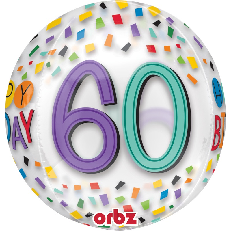 Ball balloon confetti 60th birthday
