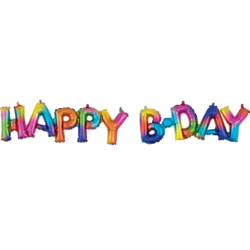 Colorful Happy B-Day foil balloon