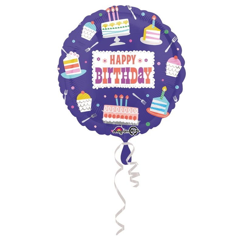 Birthday balloon colorful cake party