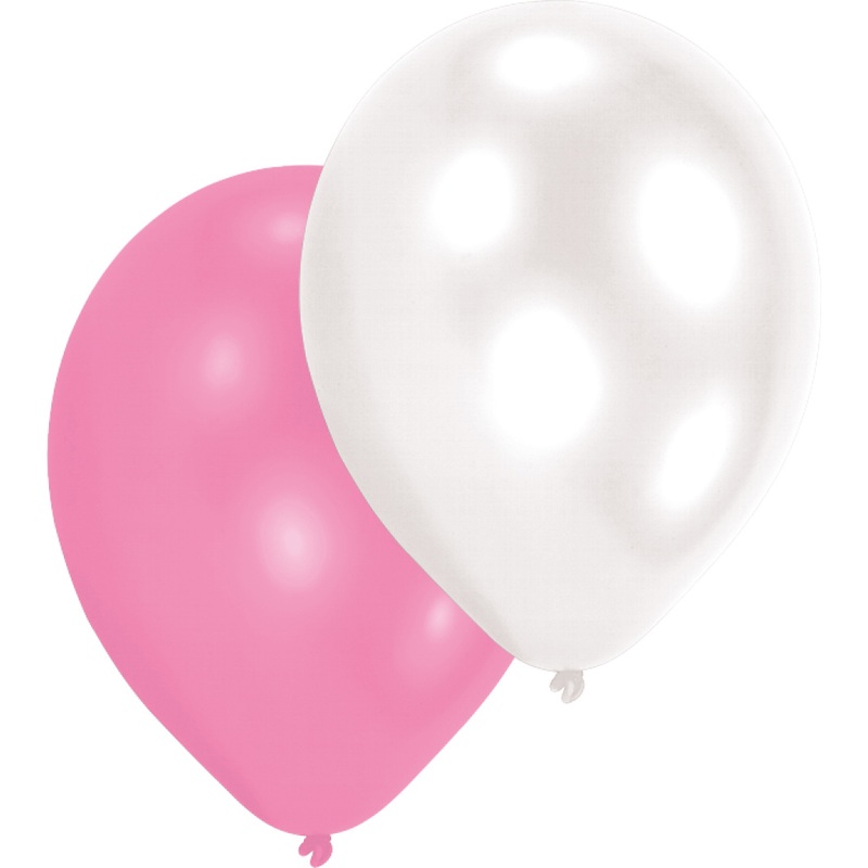 Set of 10 balloons girls mother-of-pearl 27.5cm