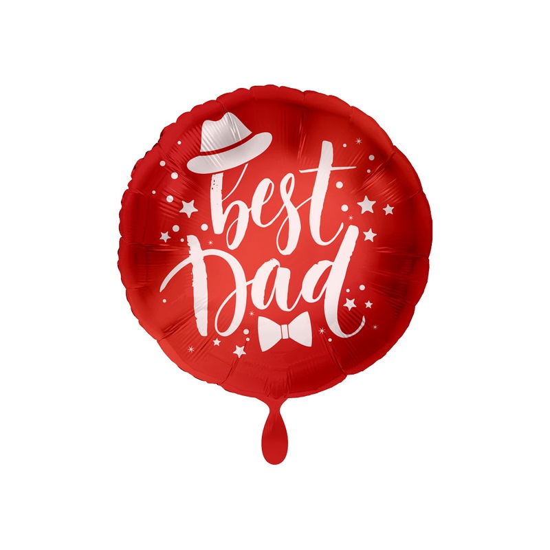 Best Dad foil balloon red 43cm
