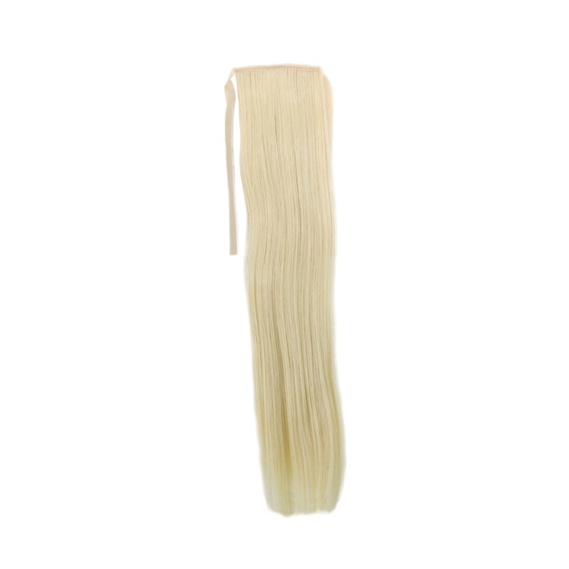 Hairpiece slim Ponytail Pigtail Light Blonde Straight Band + Clip Fastening YZF-TS18-88