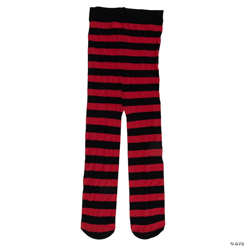Toddlers Striped Halloween Tights – 18-23M – Black and Red
