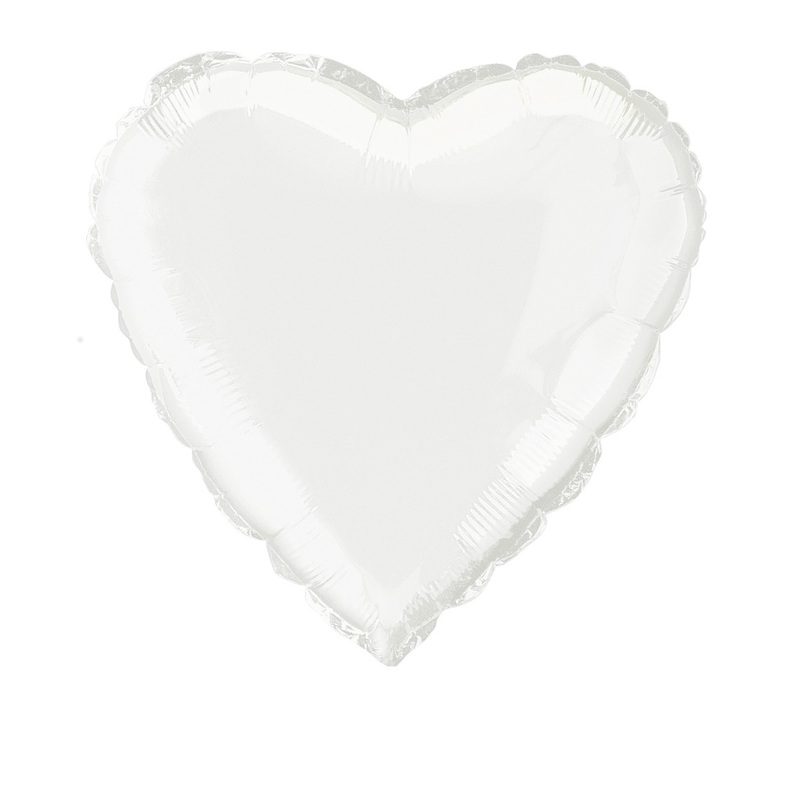 True Love heart balloon white