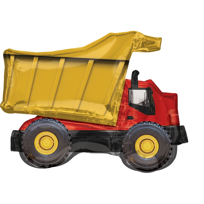 Foil balloon dump truck 81 x 63cm