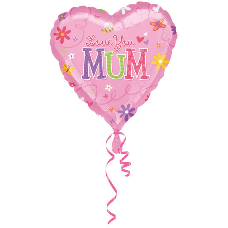 Heart balloon Love you Mum