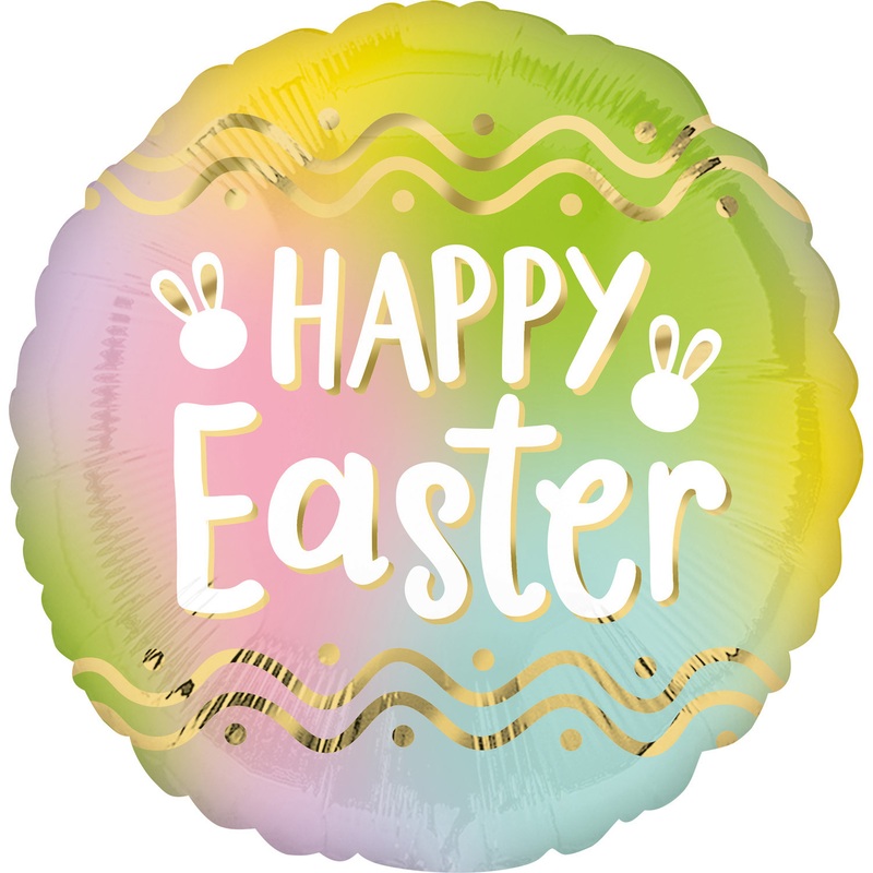 Ombr foil balloon Happy Easter 45cm