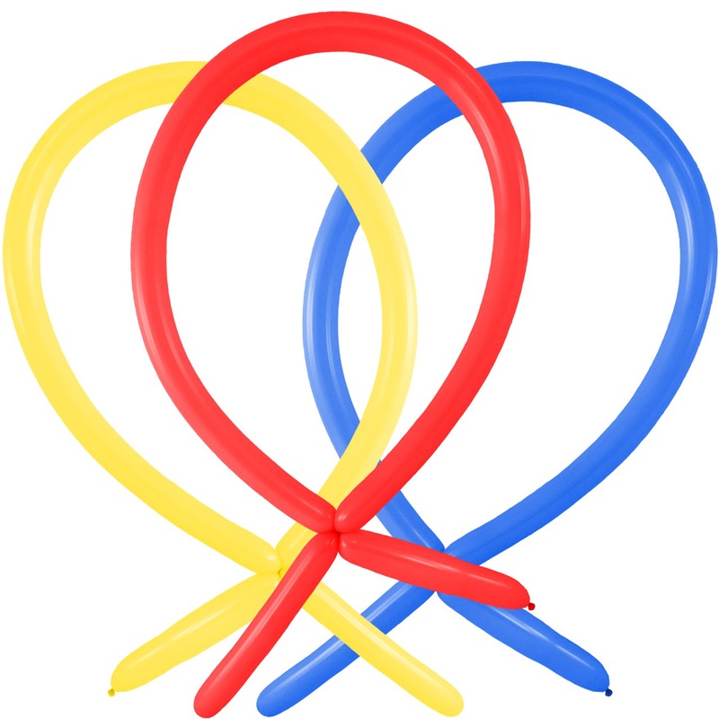 100 colorful modeling balloons 140 x 2.5cm