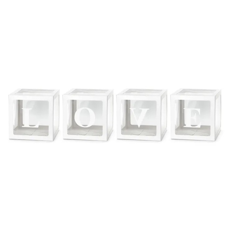 4 fillable balloon cubes LOVE