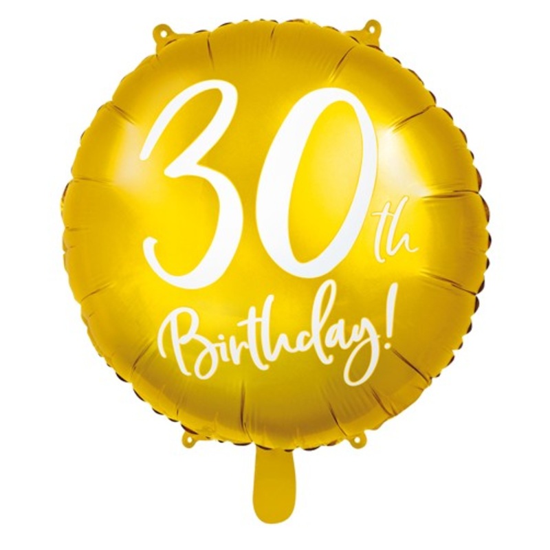 Glossy 30th Birthday foil balloon 45cm