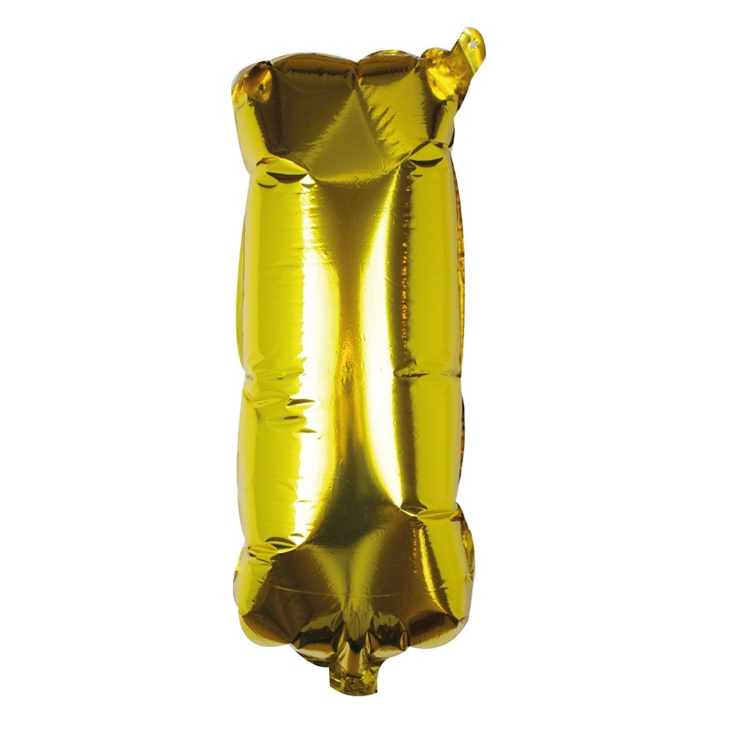 Golden letter I foil balloon 40cm