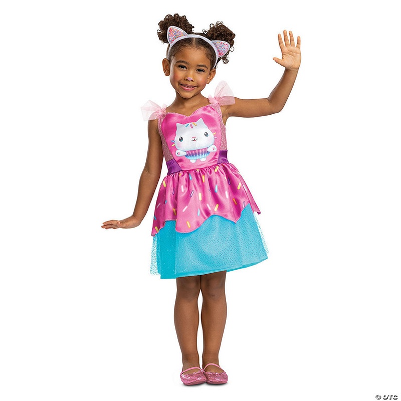Toddler Classic DreamWorks Gabby’s Dollhouse Cakey Cat Dress Costume – 2T