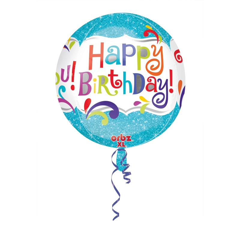 Birthday balloon water shimmer