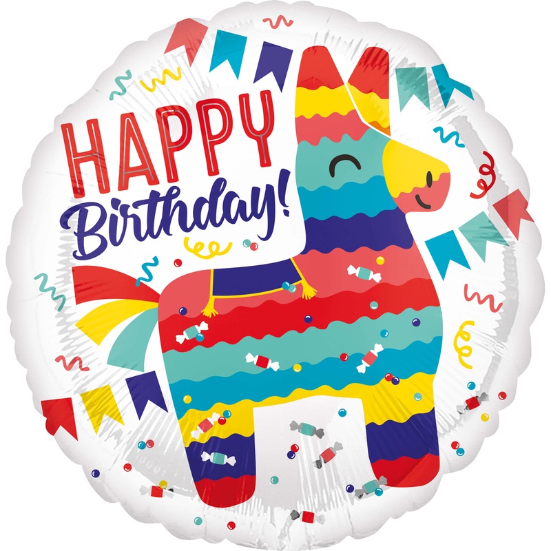 Happy pinata foil balloon