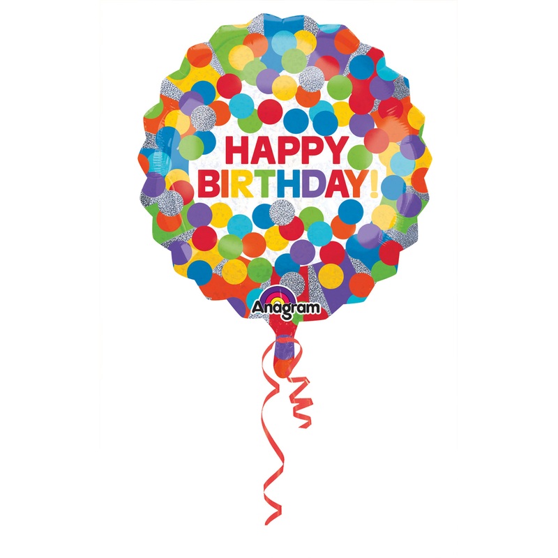 Rainbow Birthday foil balloon 71cm