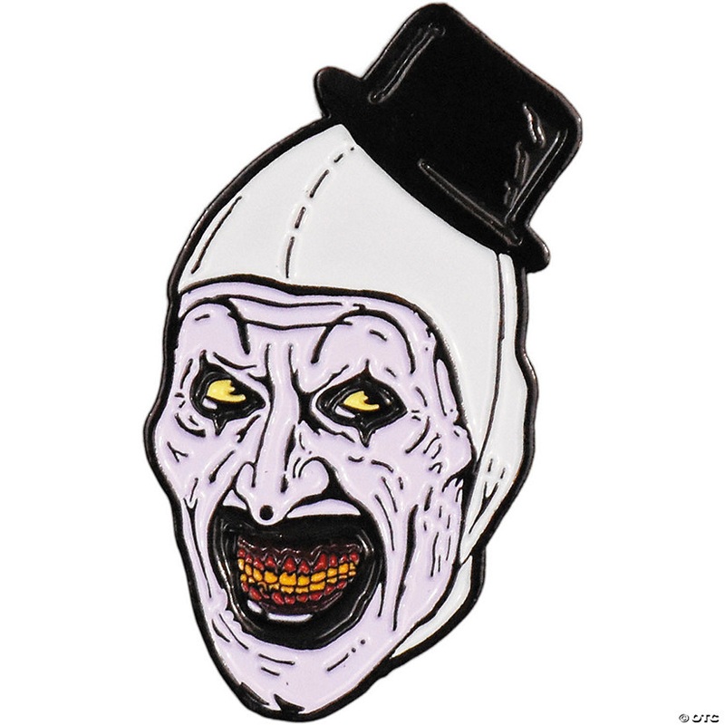 1 1/2 Terrifier Art the Clown Character Face Full-Color Enamel Pin