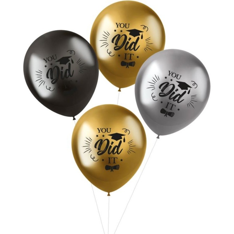 4 shiny You did it latex balloons 33cm