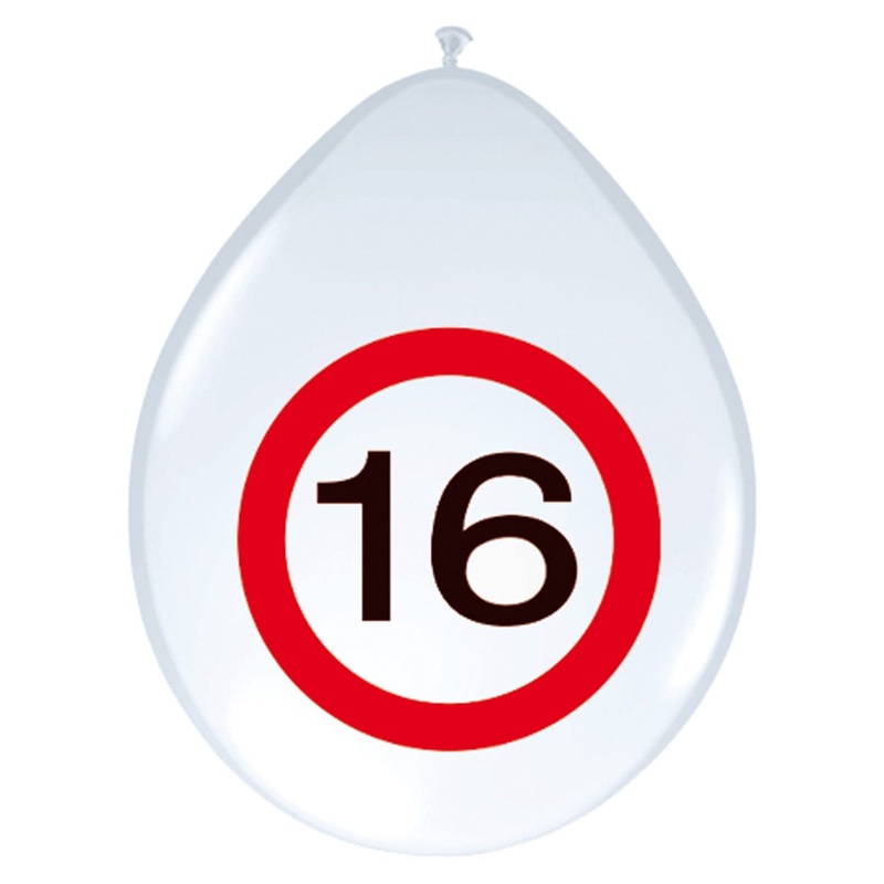 8 traffic sign 16 balloons 30cm