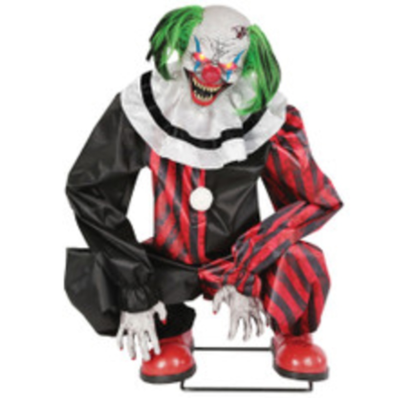 CROUCHING CLOWN RED ANIMATED