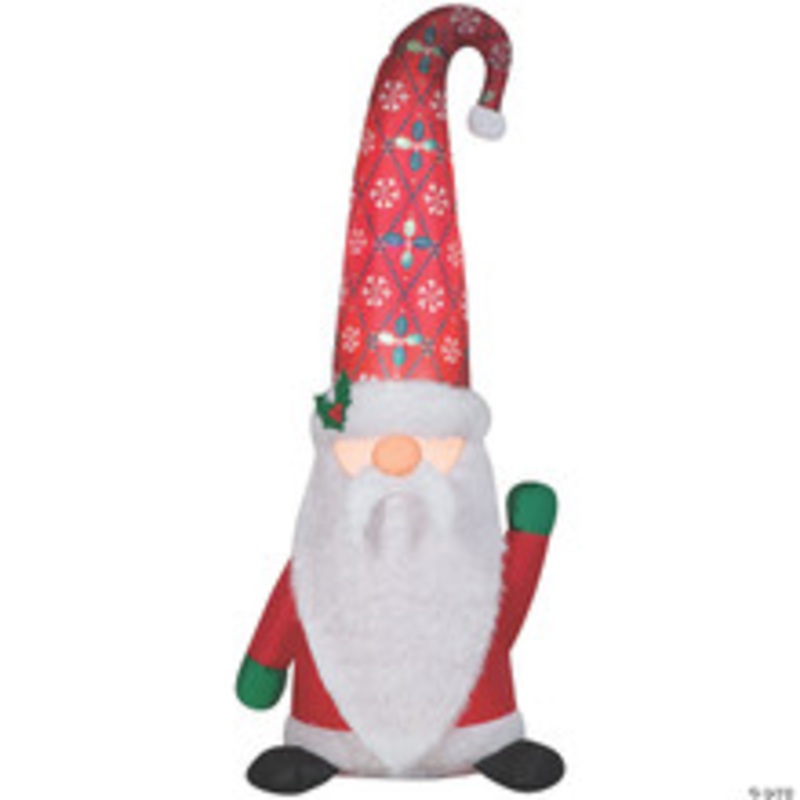 60 Blow Up Inflatable Mixed Media Christmas Tomten Outdoor Yard Decoration