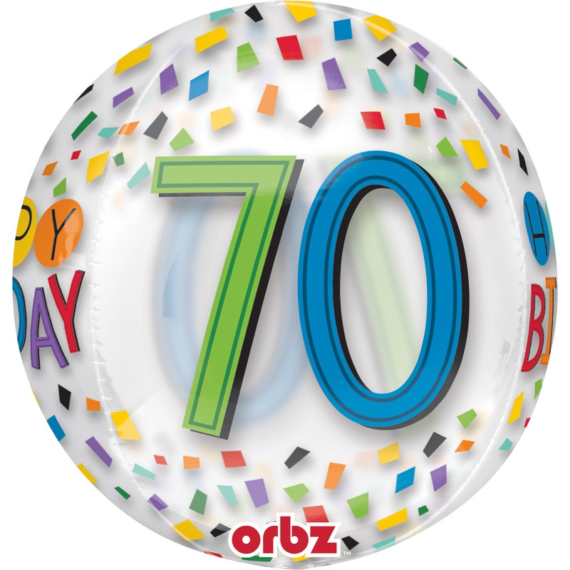 Ball balloon confetti 70th birthday