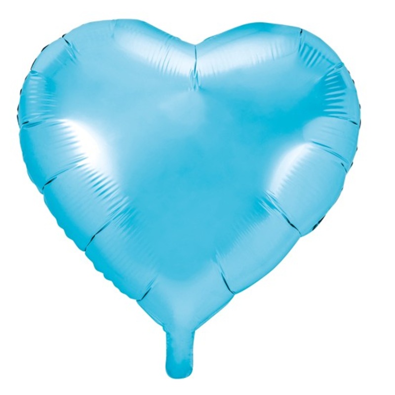 Herzilein foil balloon light blue 45cm