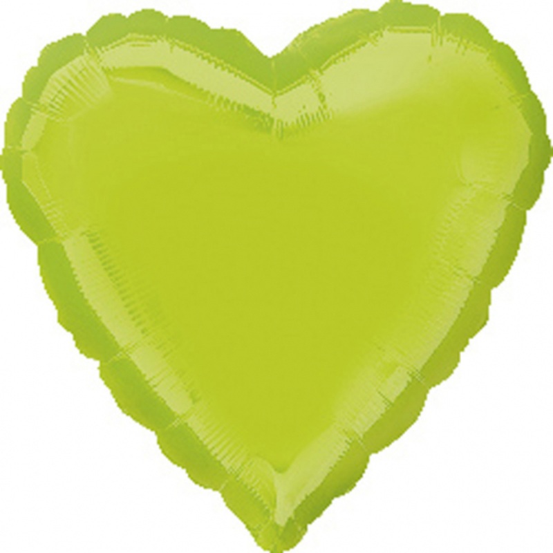 May-green heart balloon 43cm
