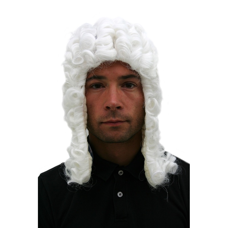 Party Halloween Wig men women white baroque Lord Judge aristocrat PW0171-P60